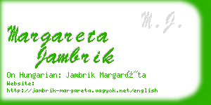 margareta jambrik business card